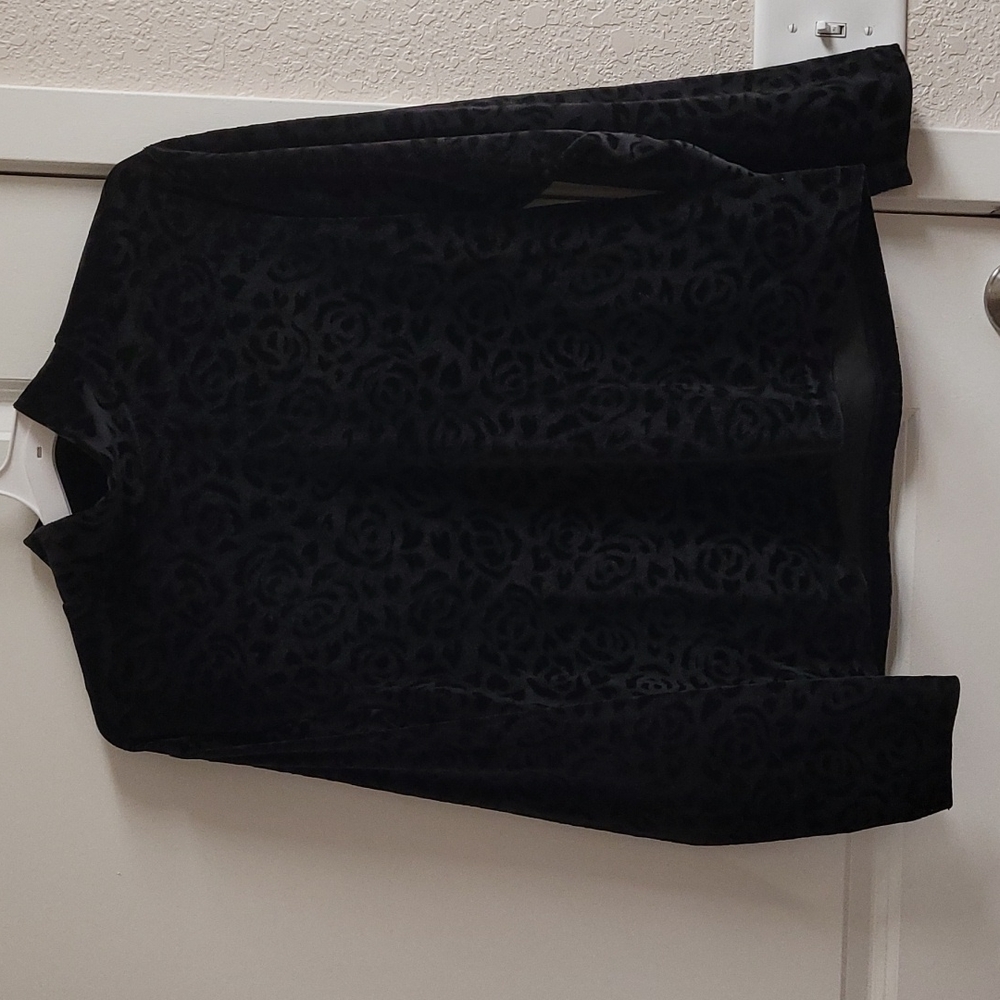 Chrysantheme Floral velvet semi turtleneck size L/XL